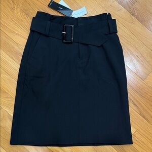 Banana Republic Black Belted Pencil Skirt